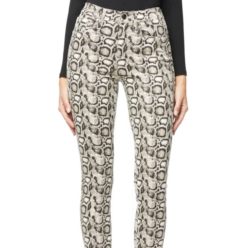 Good American Good Legs Snake Print High Waist Ski